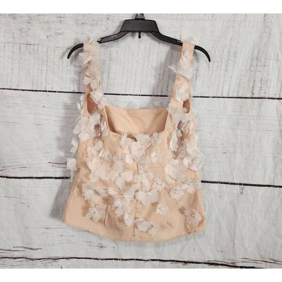 Anthropologie Let Me Be Sleeveless 3D Embellished Blouse Size Small NWT - Picture 6 of 9